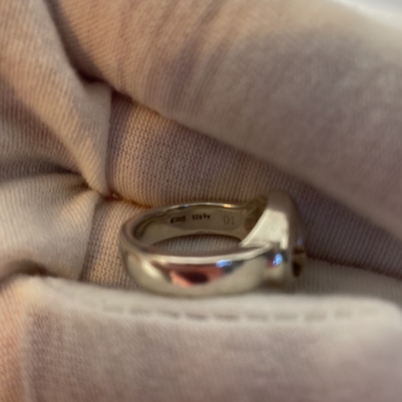 Authentic GUCCI sterling silver 925 heart ring sz 5 5 1/2 with bag and COA - Picture 9 of 9